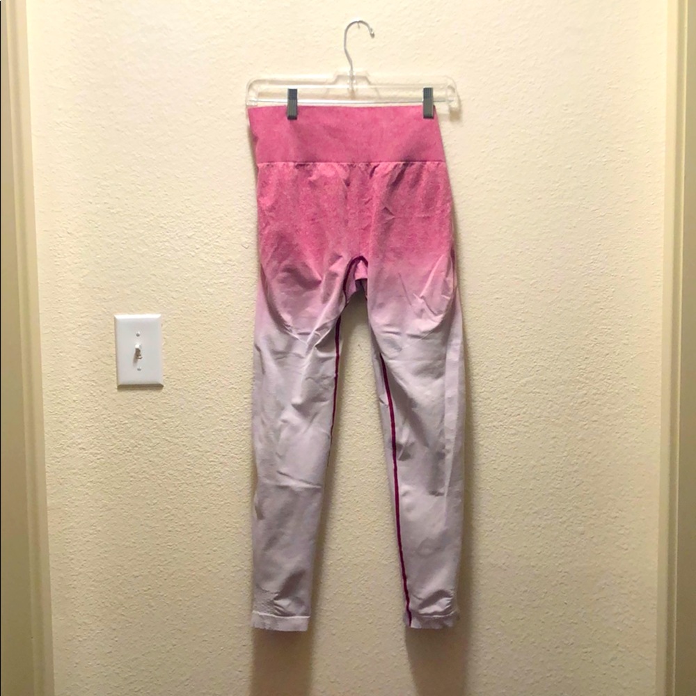 Gymshark Ombre Seamless Leggings - Chalk Pink/Beet